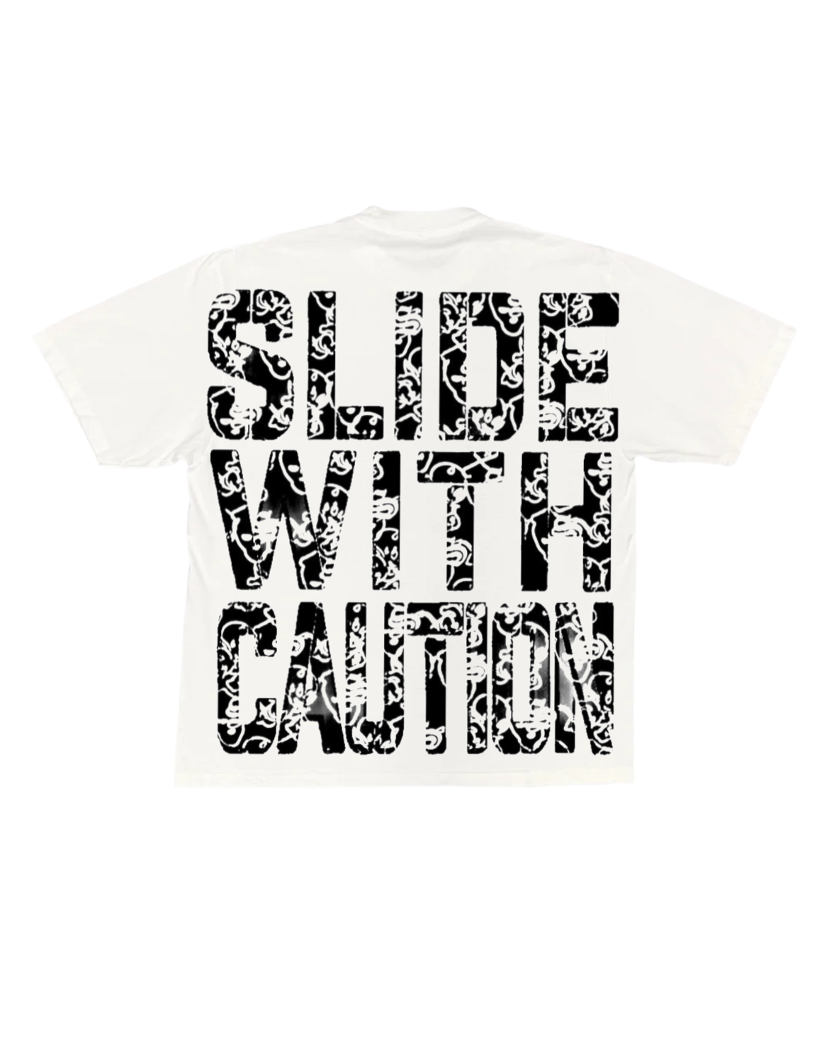 SLIDEWITHCAUTION ⚠️(white T)