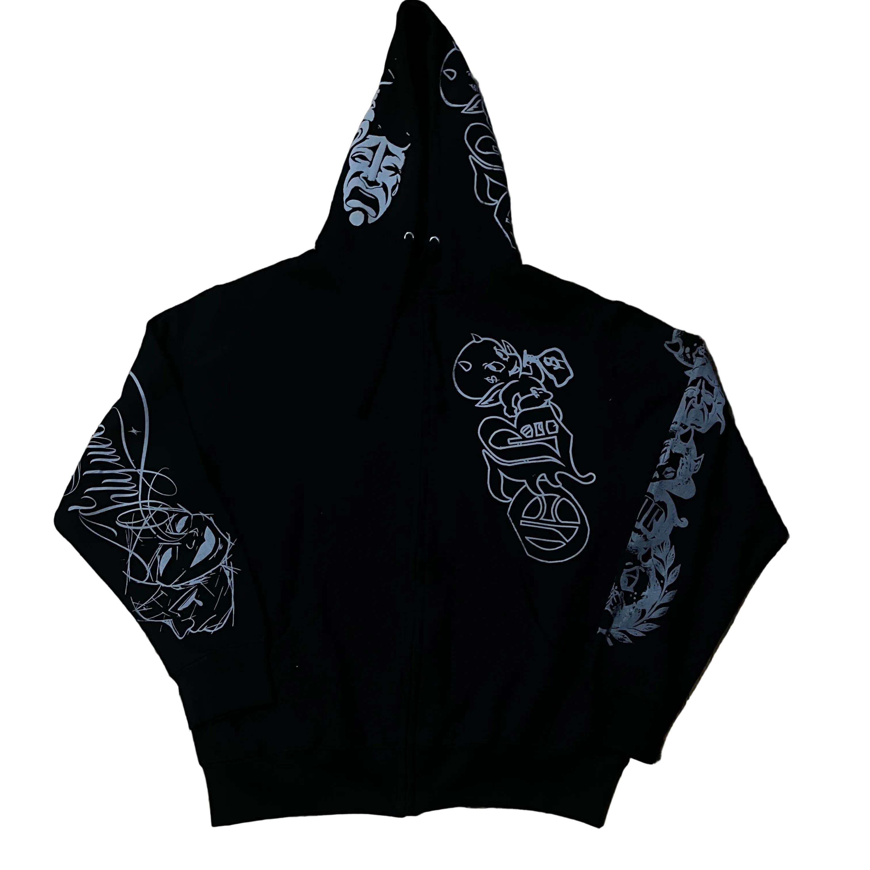 Smile once we rich , zip up  (Blk)