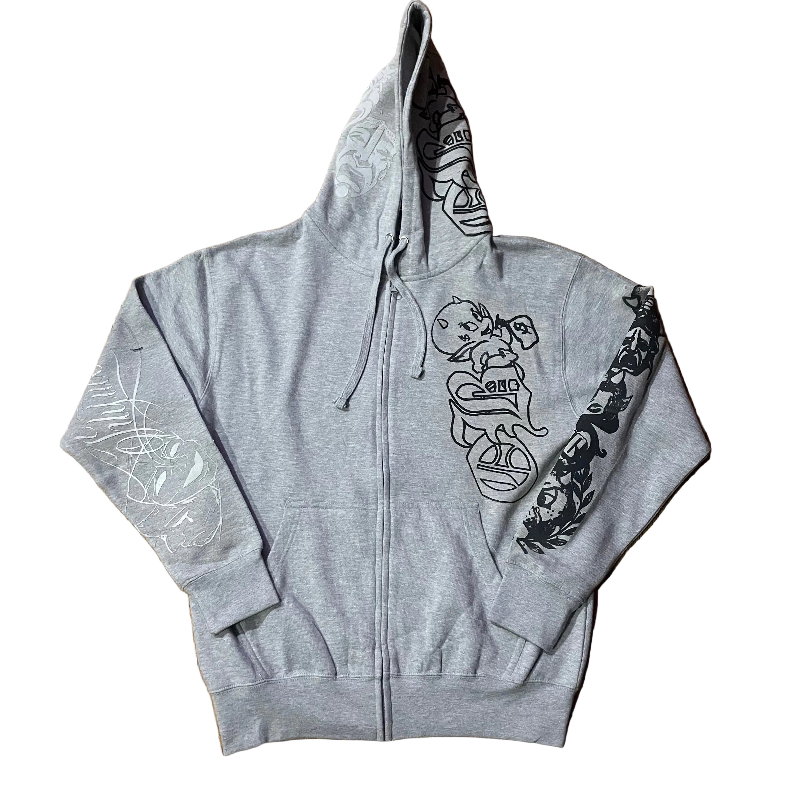 Smile once we rich , zip up (HTR GRY)