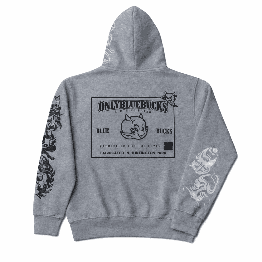 Smile once we rich , zip up (HTR GRY)