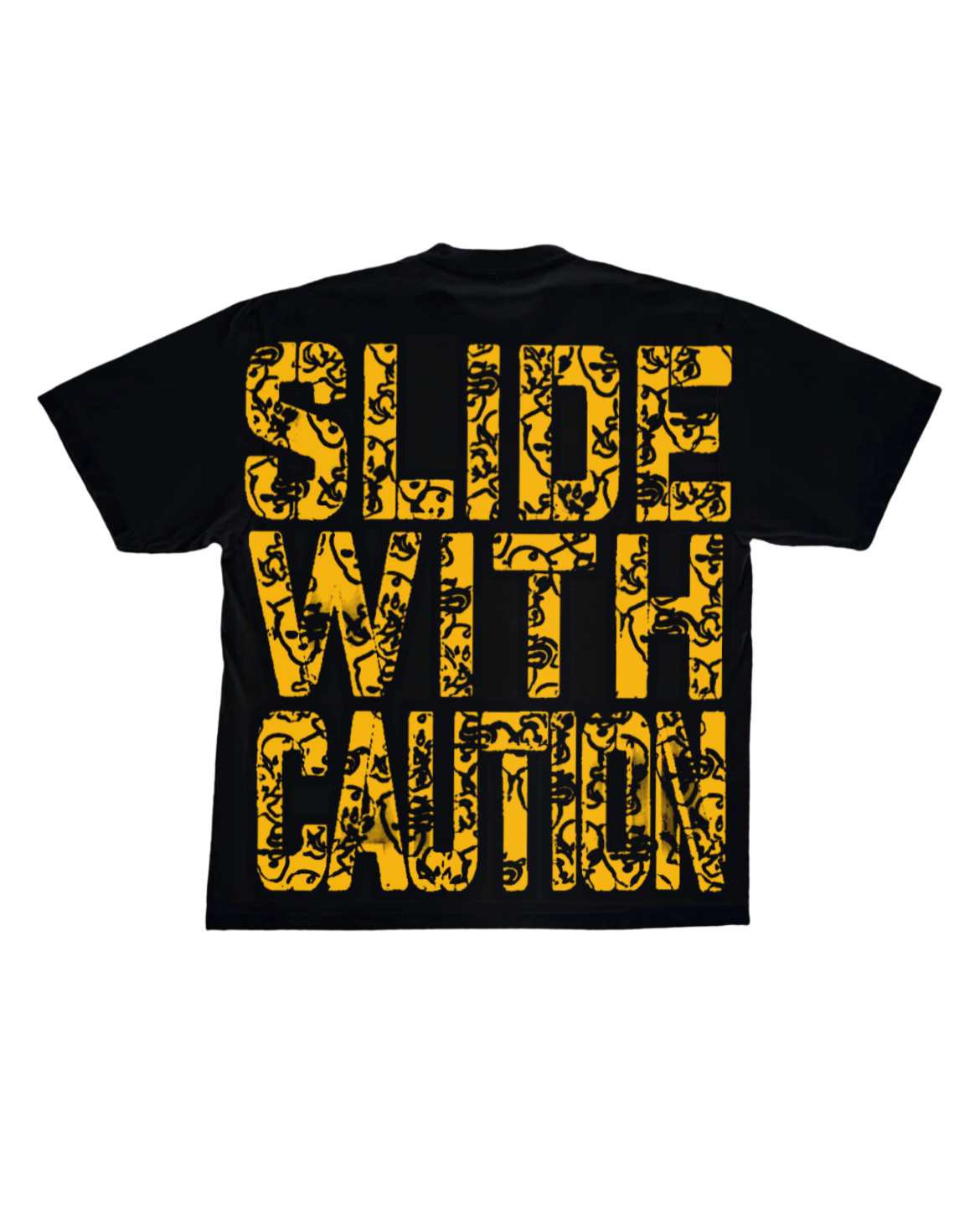 SLIDE WITH CAUTION ⚠️(black T )