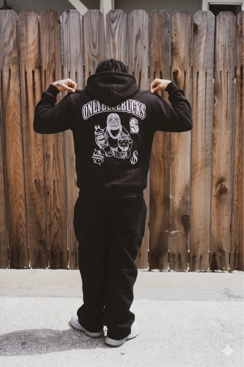 Black tech zip up